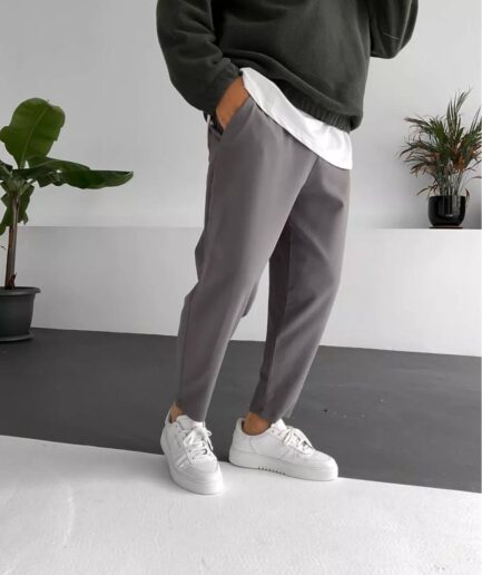 Füme Bol Kesim Basic Pantolon