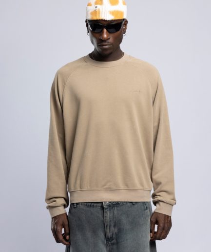 Minimal Logo Nakışlı Raglan Oversize Sweatshirt