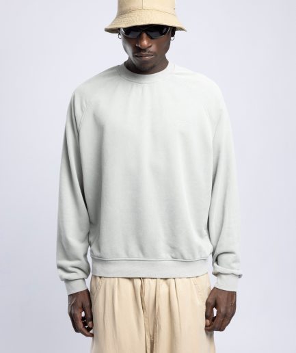 Minimal Logo Nakışlı Raglan Oversize Sweatshirt